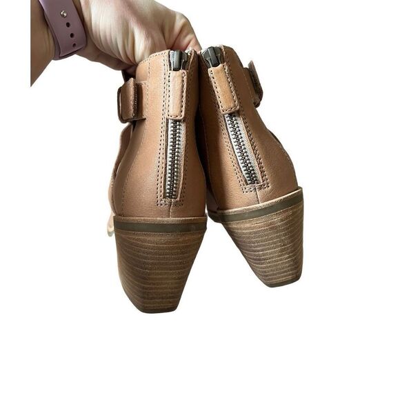 Eileen Fisher Leather Cutout Ankle Booties Boots Tan size 10 - Picture 4 of 14